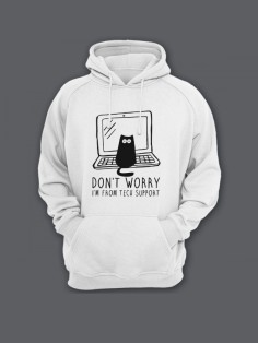 Женская худи с прикольным принтом / Толстовка с капюшоном с карманом, без молнии  с надписью