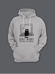 Женская худи с прикольным принтом / Толстовка с капюшоном с карманом, без молнии  с надписью