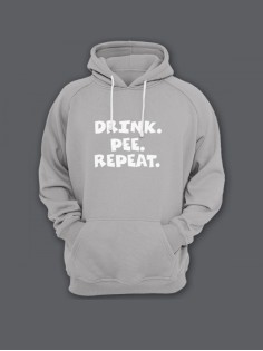 Женская худи с прикольным принтом / Толстовка с капюшоном с карманом, без молнии  с надписью