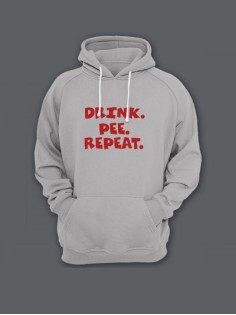 Женская худи с прикольным принтом / Толстовка с капюшоном с карманом, без молнии  с надписью