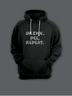 Женская худи с прикольным принтом / Толстовка с капюшоном с карманом, без молнии  с надписью