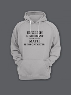 Женская худи с прикольным принтом / Толстовка с капюшоном с карманом, без молнии  с надписью