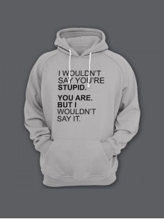 Женская худи с прикольным принтом / Толстовка с капюшоном с карманом, без молнии  с надписью