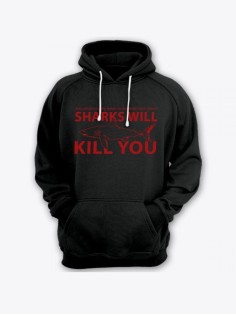 Толстовка женская с капюшоном с принтом / Модные худи с прикольной надписью