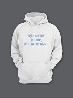 Толстовка женская с капюшоном с принтом / Модные худи с прикольной надписью
