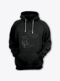 Толстовка женская без молнии с капюшоном