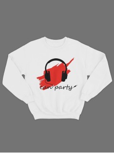 Модный женский свитшот со смешными надписями  Can party / Оригинальный принт на свитшоте