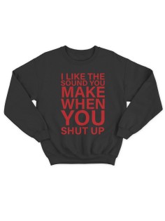 Крутая толстовка с оригинальной надписью Shut up / Свитшот женский с принтом