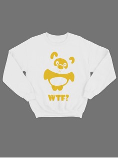 Толстовка без капюшона с прикольной надписью WTF? / Интересные надписи на толстовке