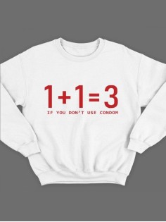 Толстовка без капюшона с прикольной надписью If you don't use / Интересные надписи на толстовке