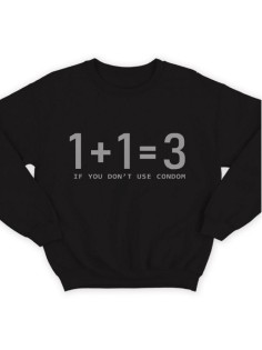 Толстовка без капюшона с прикольной надписью If you don't use / Интересные надписи на толстовке