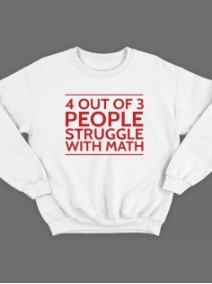 Свитшот женский модный с принтом 4 out of 3 people / Толстовка для женщин с надписью