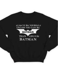 Мужской свитшот с принтом Batman / Толстовка без капюшона / Подарок мужчине на день рождения