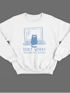 Крутая толстовка с оригинальной надписью Don't worry / свитшот женский с принтом