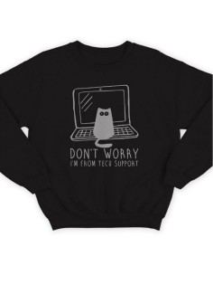 Крутая толстовка с оригинальной надписью Don't worry / свитшот женский с принтом