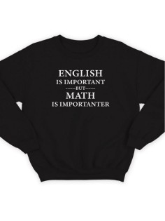 Крутая толстовка с оригинальной надписью English / свитшот женский с принтом