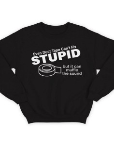 Крутая толстовка с оригинальной надписью Stupid / свитшот женский с принтом