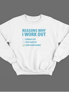 Модный женский свитшот со смешными надписями  / Оригинальный принт на свитшоте Reasons why i work