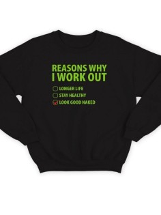 Модный женский свитшот со смешными надписями  / Оригинальный принт на свитшоте Reasons why i work
