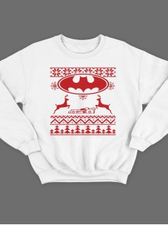 Свитшот женский модный с принтом Новогодний / Кофта для женщин с надписью