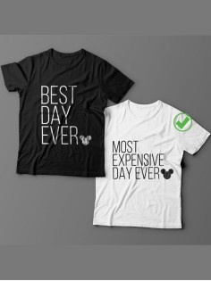 Оригинальные парные футболки для двух влюбленных / Семейный Лук Best day ever