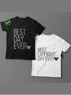 Оригинальные парные футболки для двух влюбленных / Семейный Лук Best day ever