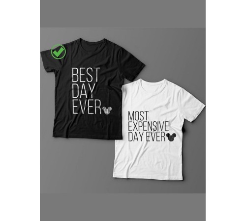 Оригинальные парные футболки для двух влюбленных / Семейный Лук Best day ever