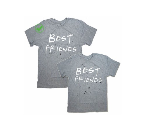 Футболки для двоих со смешными надписями с принтом Best friends/Парные для друзей