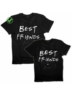 Футболки для двоих со смешными надписями с принтом Best friends/Парные для друзей
