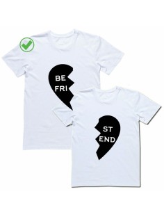 Парные футболки для друзей/для двоих с принтом Best friends