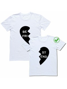 Парные футболки для друзей/для двоих с принтом Best friends