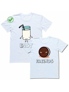 Парные футболки для друзей/для двоих с принтом Best friends