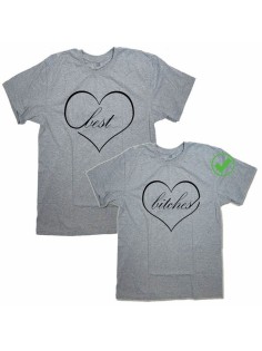 Парные футболки для друзей/для двоих с принтом Best bitches