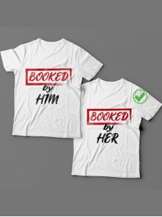 Парные футболки для молодоженов и для двоих влюбленных, для мужа и жены Booked