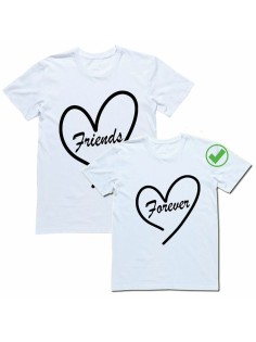 Парные футболки для друзей и подруг с надписью Friends forever/для двоих с принтом