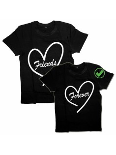 Парные футболки для друзей и подруг с надписью Friends forever/для двоих с принтом
