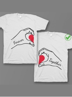 Парные футболки для мужа и жены, для парня и девушки Forever together/для двоих