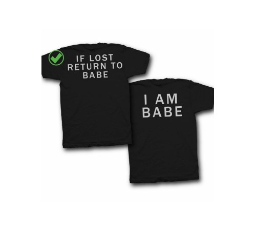 Футболки для двоих со смешными надписями с принтом If lost return/Парные для влюбленных