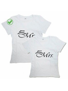 Парные футболки для молодоженов и для двоих влюбленных, для мужа и жены Mr&Mrs