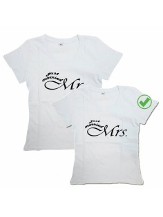 Парные футболки для молодоженов и для двоих влюбленных, для мужа и жены Mr&Mrs