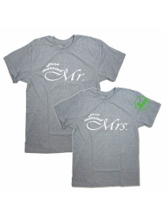 Парные футболки для молодоженов и для двоих влюбленных, для мужа и жены Mr&Mrs