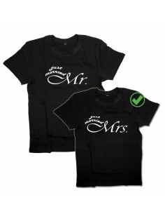 Парные футболки для молодоженов и для двоих влюбленных, для мужа и жены Mr&Mrs