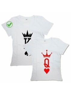 Парные футболки для молодоженов и для двоих влюбленных, для мужа и жены K & Q