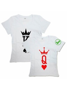 Парные футболки для молодоженов и для двоих влюбленных, для мужа и жены K & Q