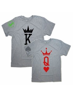 Парные футболки для молодоженов и для двоих влюбленных, для мужа и жены K & Q
