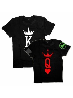 Парные футболки для молодоженов и для двоих влюбленных, для мужа и жены K & Q