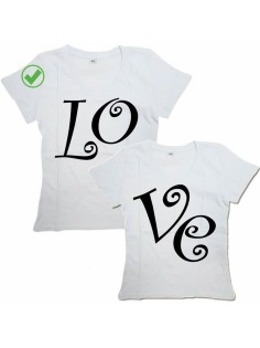 Футболки для двоих со смешными надписями с принтом Love/Парные для влюбленных