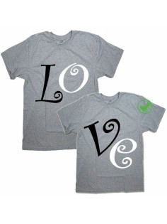 Футболки для двоих со смешными надписями с принтом Love/Парные для влюбленных