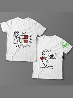Парные футболки для молодоженов и для двоих влюбленных, для мужа и жены Our love story & Forever