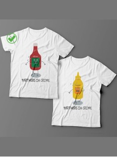 Оригинальные парные футболки для влюбленных/для пар, для друзей Partners in crime